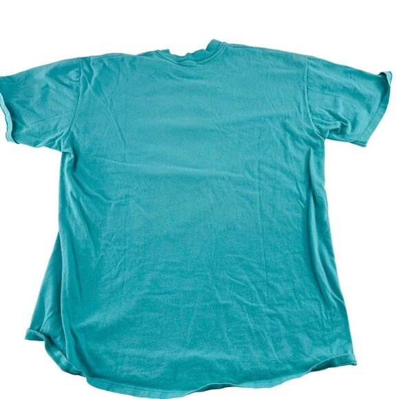 Vintage Princeton Mickey Mouse T-Shirt 90s Disney Apparel Teal Size XL Single - Picture 4 of 4